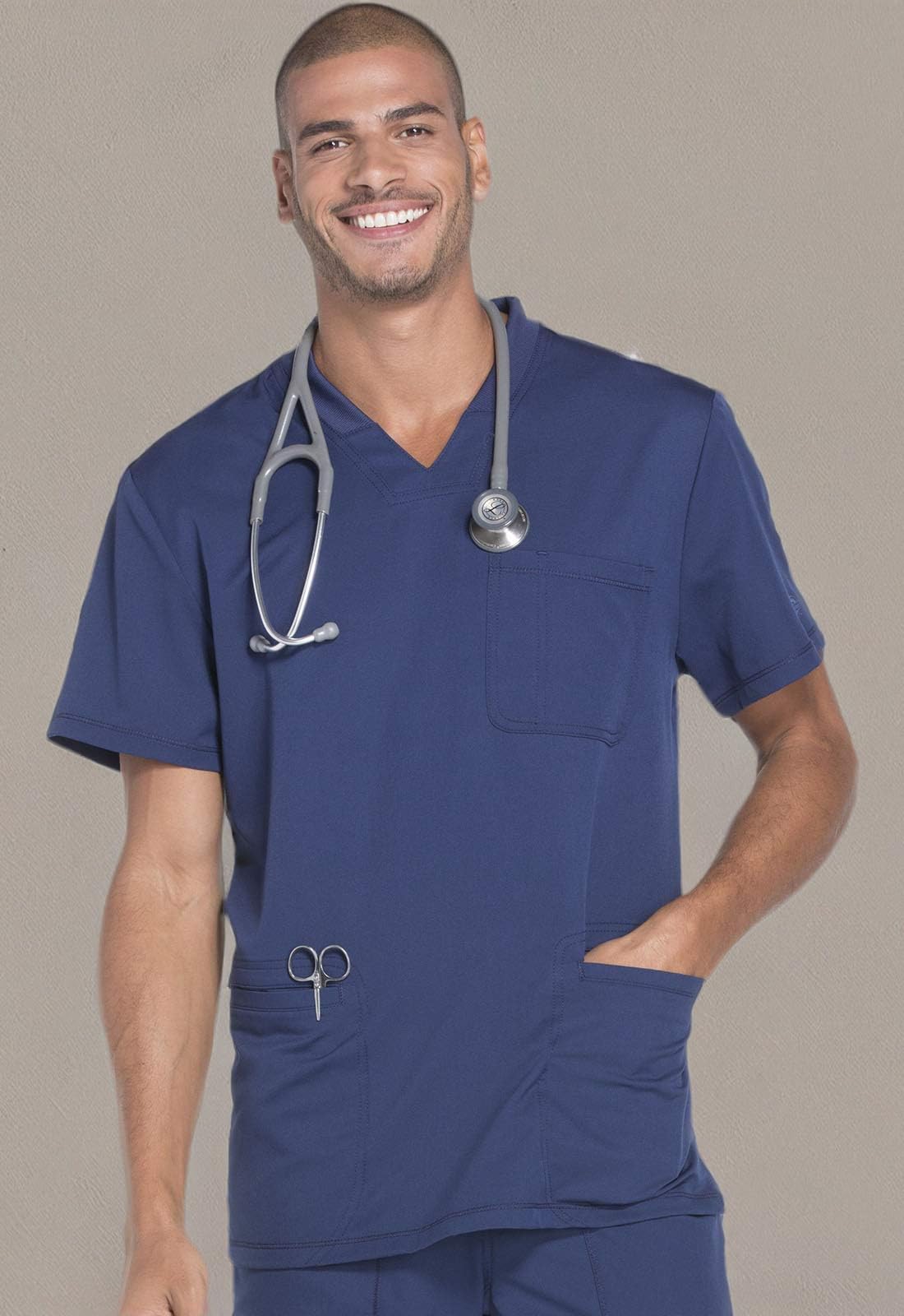 Dickies Dynamix Men Scrubs Top V-Neck DK640 - Image 8