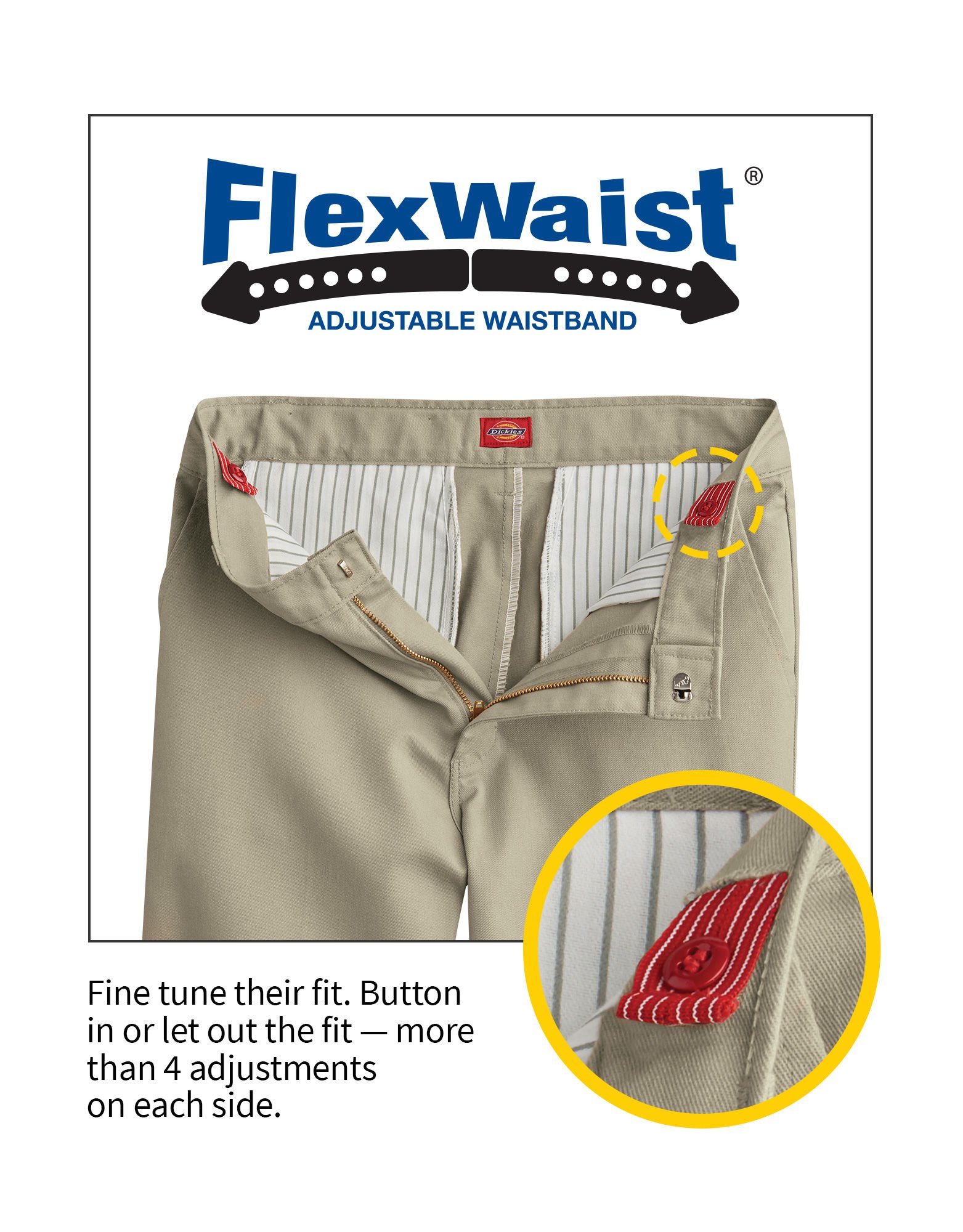 Dickies girls Slim Stretch Flat Front Pant - Image 3